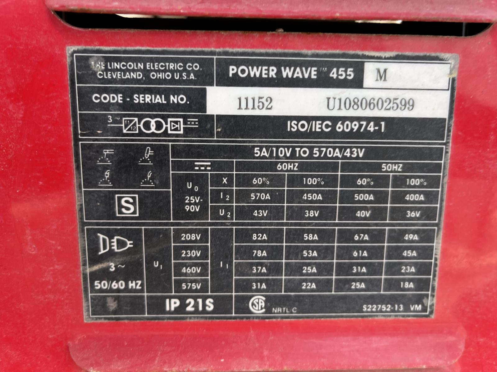 ./imagenes/INVOICE/2019/16264/LINCOLN POWERWAVE 455M (9).JPG